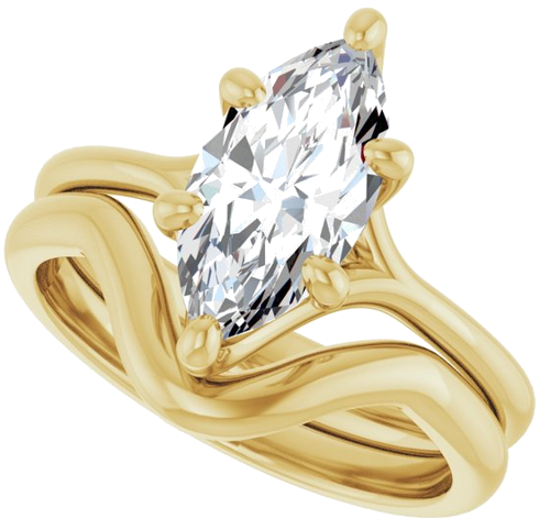 14K Yellow 12x6 mm Marquise Engagement Ring Mounting (10)