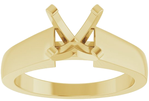14K Yellow 7.4 mm Round Solitaire Engagement Ring Mounting (3)