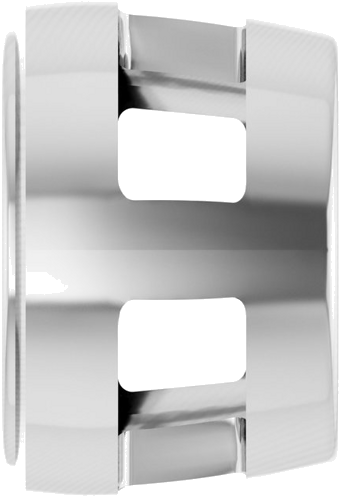 Pakabukas „Round Bezel-Set Slide“ 750 Baltojo Aukso Round 5.6mm (3)