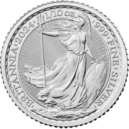 1/10 oz Lielbritānijas sudraba monēta — Britānija 2024 (1)