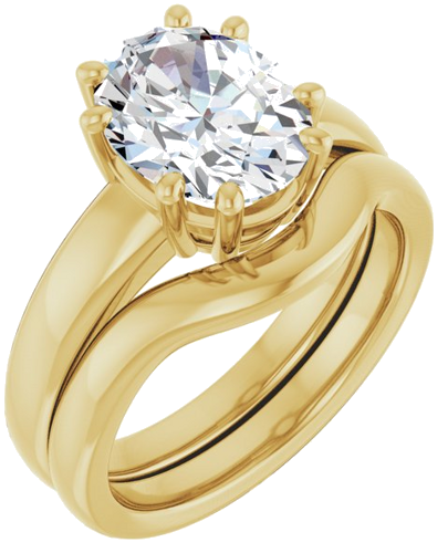 Sužadėtuvių Žiedas „Split-Prong Solitaire“ 14k yellow gold Oval 10mm x 8mm (6)