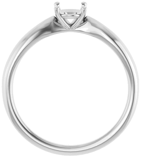 14K White  7x5 mm Oval Solitaire Engagement Ring Mounting (2)