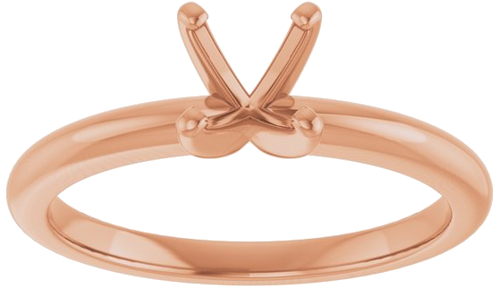 14K Rose  5.8 mm Round Solitaire Engagement Ring Mounting (3)