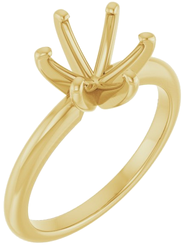 Sužadėtuvių Žiedas „Solitaire“ 585 Geltonojo Aukso Round 8.2mm (1)