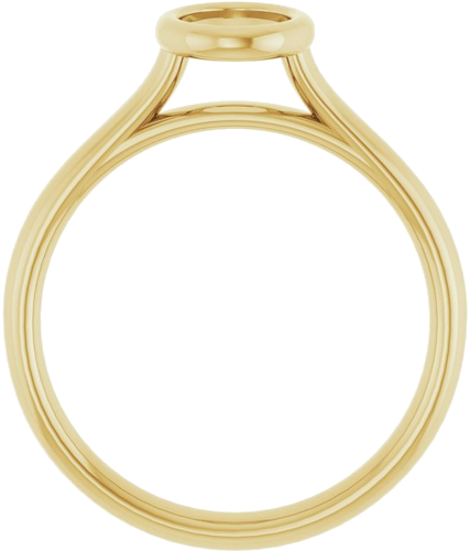 14K Yellow  7x5 mm Oval Solitaire Engagement Ring Mounting (2)