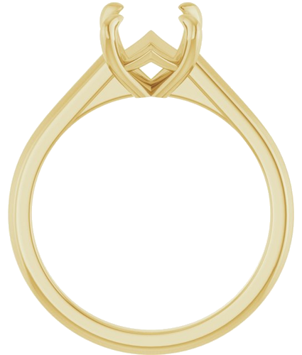 14K Yellow 10x8 mm Oval Solitaire Engagement Ring Mounting (2)
