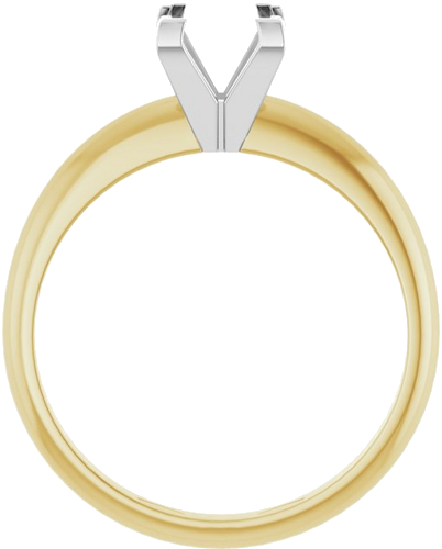 Sužadėtuvių Žiedas „V-End Solitaire“ 585 Baltojo Ir Geltonojo Aukso Square 5.5mm (2)