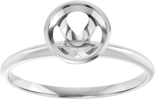 Sužadėtuvių Žiedas „Solitaire“ 585 Baltojo Aukso Round 6.5mm (3)