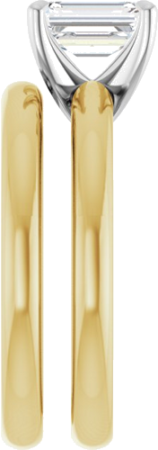 Sužadėtuvių Žiedas „Solitaire“ 750 Baltojo Ir Geltonojo Aukso Emerald 7mm x 5mm (9)