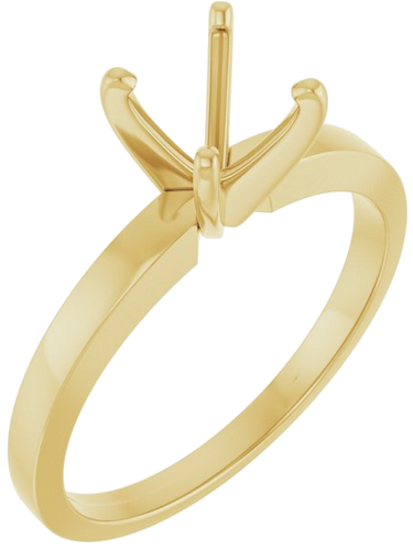 Sužadėtuvių Žiedas „Solitaire“ 585 Geltonojo Aukso Round 6mm x 6.6mm (1)