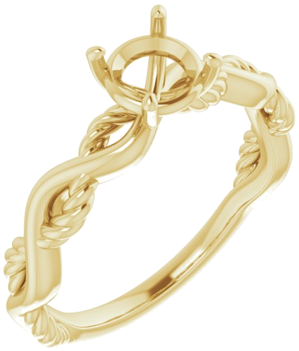 Sužadėtuvių Žiedas „Infinity-Inspired“ 585 Geltonojo Aukso Round 5.8mm (1)