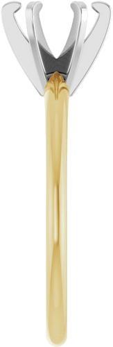 14K Yellow White 6.0-6.6 mm Round 6-Prong Solitaire Engagement Ring Mounting (4)