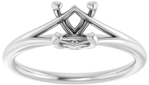 Sužadėtuvių Žiedas „Solitaire“ 585 Baltojo Aukso Round 6.5mm (3)