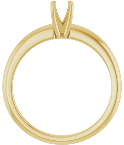 14K Yellow  4.1 mm Round Solitaire Engagement Ring Mounting (2)