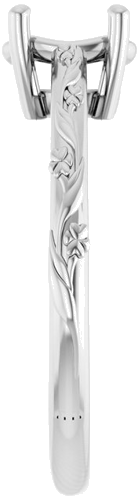 14K White 7x5 mm Oval Solitaire Engagement Ring Mounting (4)