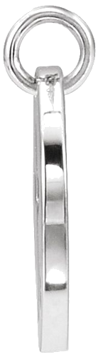 Sterling Silver Pierced Cross Disc Pendant Mounting (2)