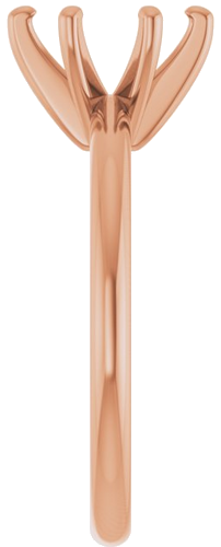 14K Rose  8x6 mm Oval Solitaire Engagement Ring Mounting (4)