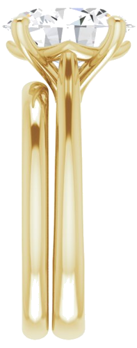 14K Yellow 11x9 mm Oval Solitaire Engagement Ring Mounting (9)