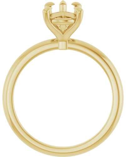 14K Yellow 10x7 mm Pear Solitaire Engagement Ring Mounting (2)