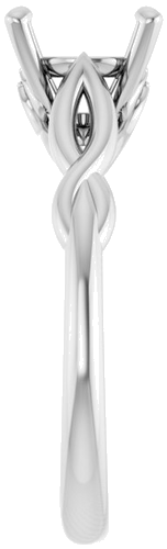 Sužadėtuvių Žiedas „Solitaire“ 585 Baltojo Aukso Round 8mm (4)