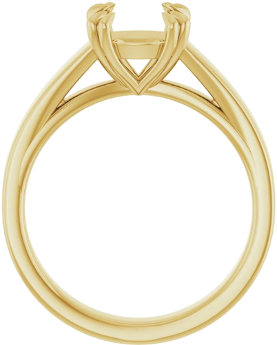 14K Yellow 8 mm Round Engagement Ring Mounting (2)