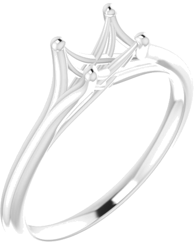 Platinum 5.8 mm Round Solitaire Ring Mounting (1)