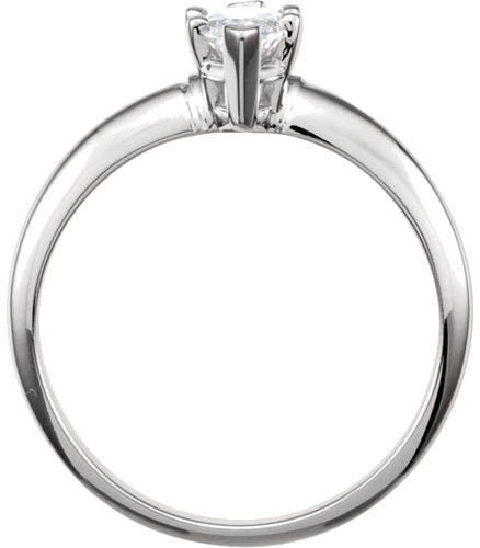 14K White 8x4 mm Marquise 6-Prong Solitaire Engagement Ring Mounting (4)