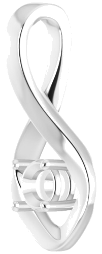 Pakabukas „Infinity-Inspired“ 925 Sidabro Round 4.1mm (2)