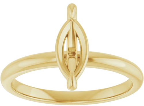 Sužadėtuvių Žiedas „Solitaire“ 585 Geltonojo Aukso Marquise 10mm x 5mm (3)