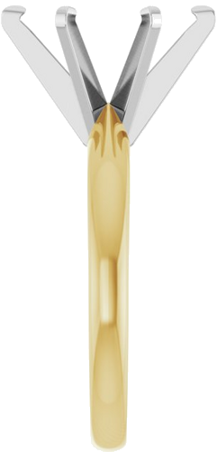 14K Yellow White 11x9 mm Oval Solitaire Engagement Ring Mounting (4)