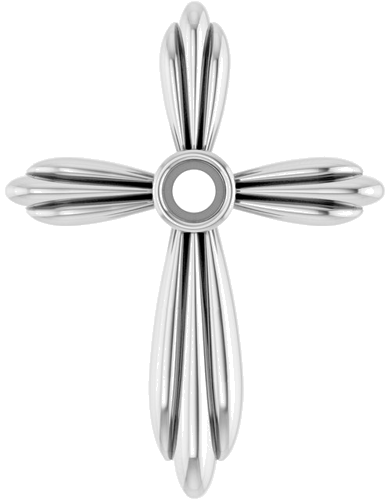 Pakabukas „Bezel-Set Cross“ 925 Sidabro Round 2.5mm (1)