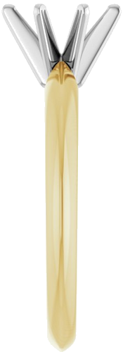 14K Yellow   White 7.5x5.5 mm Oval 6-Prong Solitaire Engagement Ring Mounting (4)