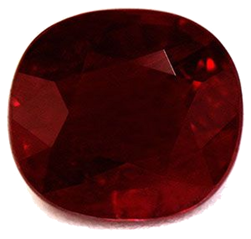 1.28 carat RED Cushion Rubinas (1)