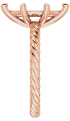 14K Rose 12x6 mm Marquise Solitaire Engagement Ring Mounting (4)