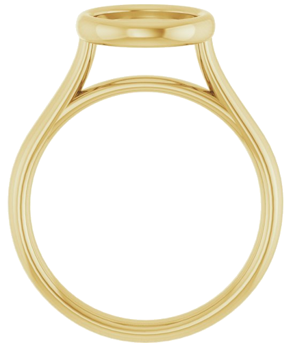 Sužadėtuvių Žiedas „Bezel-Set Solitaire“ 585 Geltonojo Aukso Round 8mm (2)