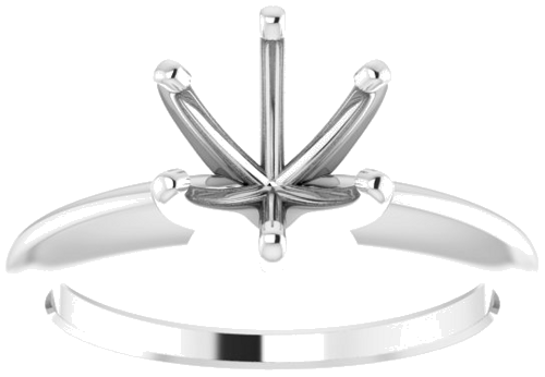 Sužadėtuvių Žiedas „Solitaire“ 950 Platinos Round 7.3mm x 7.7mm (3)