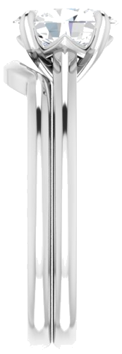 Sužadėtuvių Žiedas „Solitaire“ 950 Platinos Oval 8mm x 6mm (9)