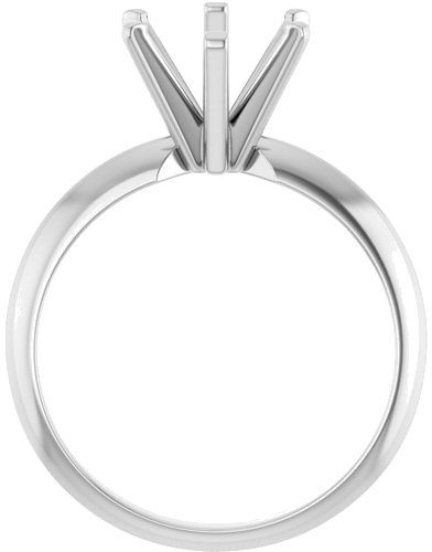 14K White 10x8 mm Oval 6-Prong Solitaire Engagement Ring Mounting (2)