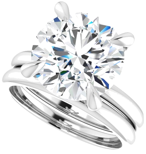 Sužadėtuvių Žiedas „Solitaire“ 585 Baltojo Aukso Round 11mm (10)