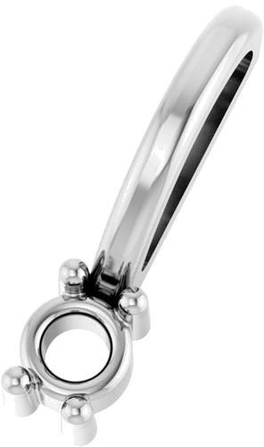 Pakabukas „Family Bar“ 585 Baltojo Aukso Round 2.5mm (4)