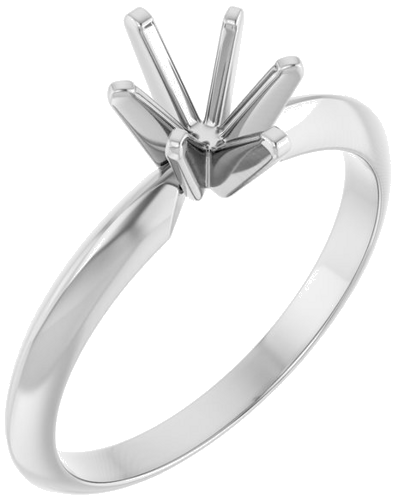 Sužadėtuvių Žiedas „Solitaire“ 585 Baltojo Aukso Oval 7.5mm x 5.5mm (1)