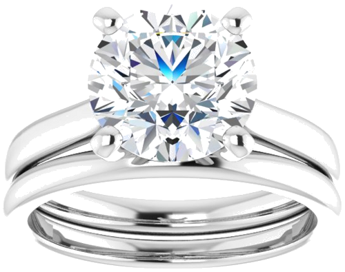 Sužadėtuvių Žiedas „Solitaire“ 950 Platinos Round 9mm (8)