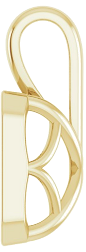 Pakabukas „Solitaire“ 585 Geltonojo Aukso Emerald 8mm x 6mm (3)