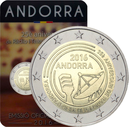 2016 Andorra Radio and Television 2 euro coin (1)