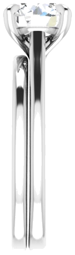 14K White  7.4 mm Round Solitaire Engagement Ring Mounting (9)