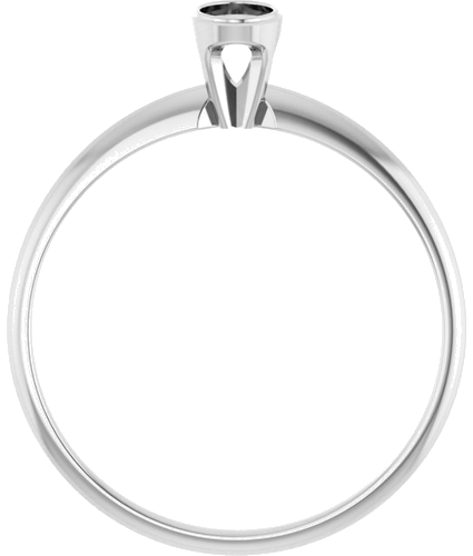 Sužadėtuvių Žiedas „Solitaire“ 585 Baltojo Aukso Oval 5mm x 3mm (2)