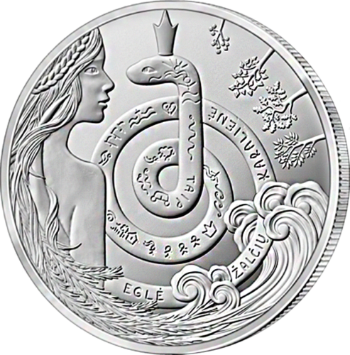 2021 Литва Егле Змийската кралица 1,5 евро монета (2)