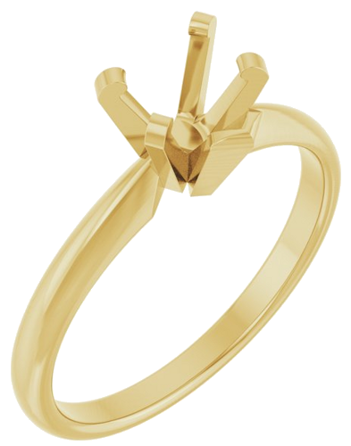 14K Yellow 5.5 x 5.5 mm Heart Solitaire Engagement Ring Mounting (1)