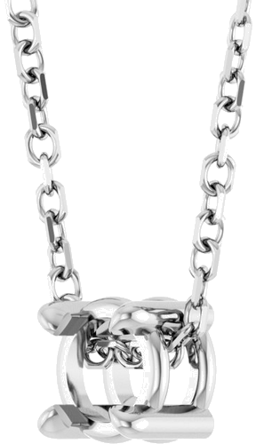 Pakabukas „Solitaire Slide“ 585 Baltojo Aukso Round 5mm (2)