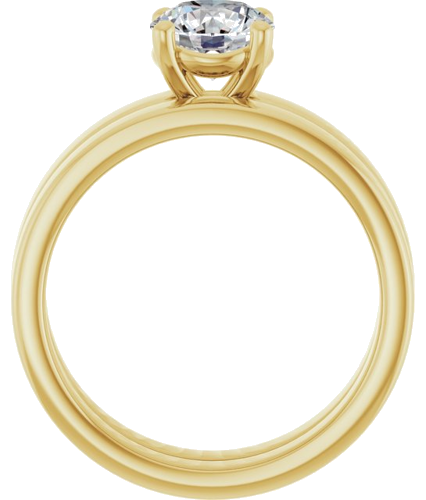 14K Yellow 6.5 mm Round Solitaire Engagement Ring Mounting (7)
